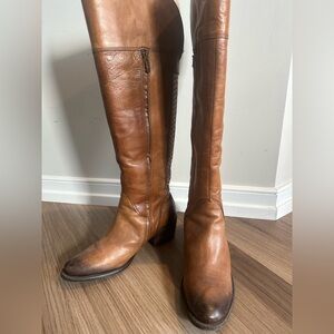 Women's Brown Leather Knee-High Boots